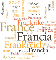 the France in word clouds