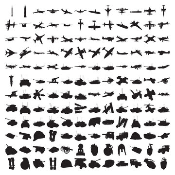 Hundred Military Silhouettes