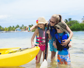 Family taking selfie with smartphone while on vacation