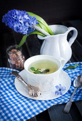 Cup of fresh herbal tea