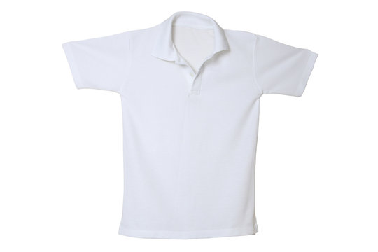 White Polo Shirt Isolated On White Background