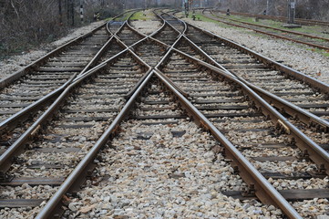 Obraz premium przejazdu kolejowego