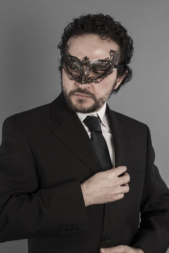 Agent, Sexy and mysterious businessman with mask
