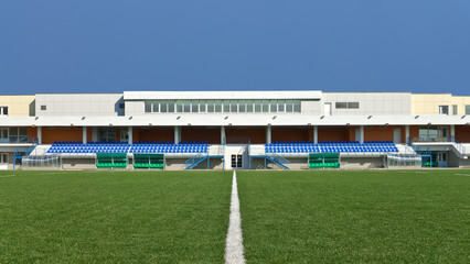Grandstand stadium and playing field