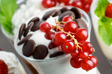 Closeup of parfait
