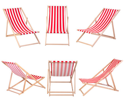 Beach Chairs Isolated On White Background