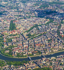 Fototapeta aerial of Krakow obraz