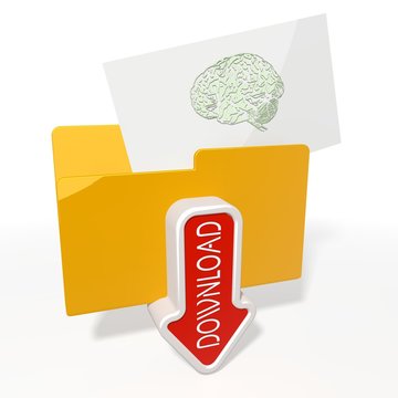 download brain file folder icon