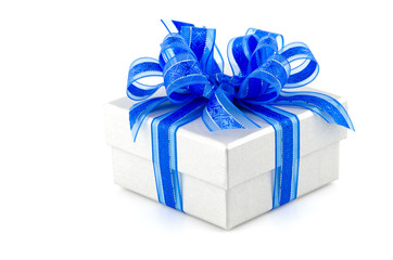 Gift box isolated white background