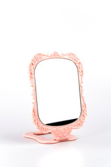 Mirror isolated white background