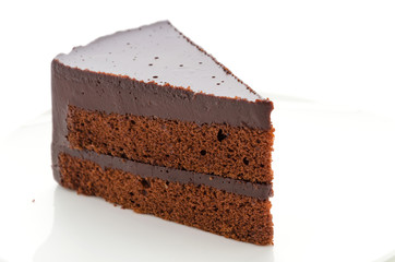 Cake chocolate isolated on white background