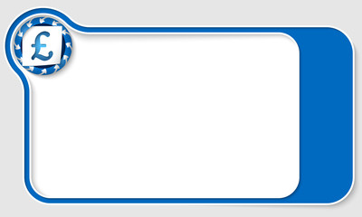 blue  box for text with arrows and pound sign