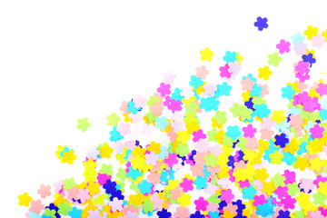 Obraz premium Confetti isolated on white