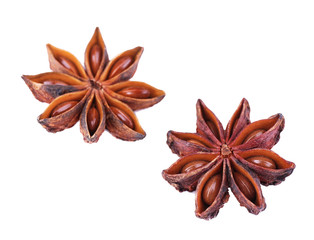 Beautiful anise, isolated on white