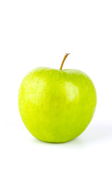 Green apple isolated white background