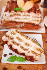 slice of tiramisu cake