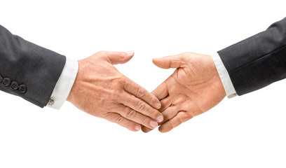 Geschäftsleute reichen sich die Hand