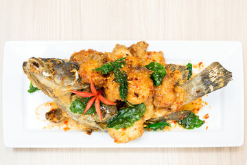 deep fried gruper fish