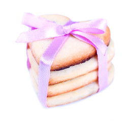 Lavender cookies isolated on white