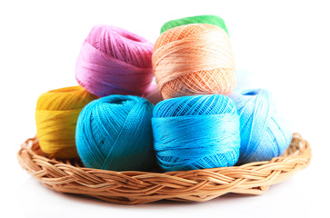 Colorful yarn balls for knitting