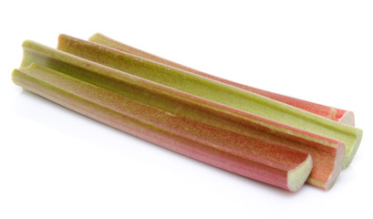 Stalks of rhubarb