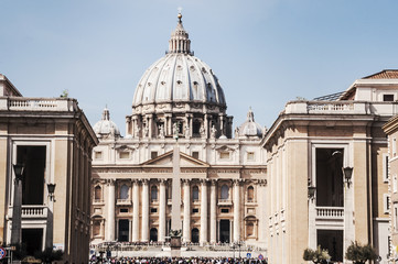 View of the city of Rome and the st, Peter's dome