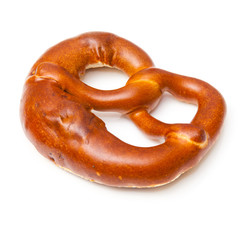 Pretzel isolated on a white studio background.