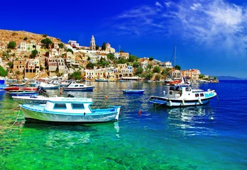 Poster pictorial Greece series- Symi island, Dodecanes © Freesurf