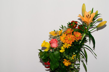 blumenstrauss auf weiss