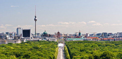 Naklejka premium Berlin city center panorama