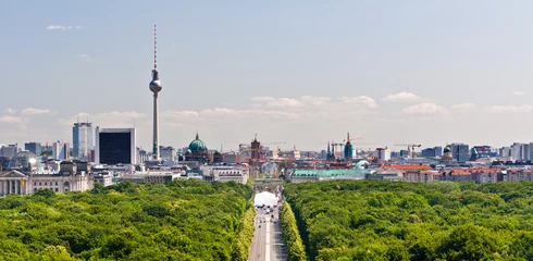 Muurstickers Berlin city center panorama © adogg