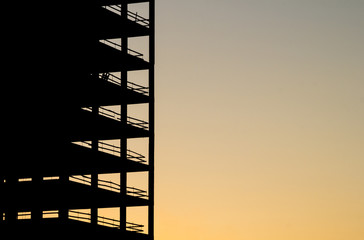 standing building in the sunset