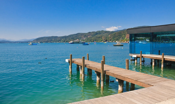 Lake Worthersee. Austria