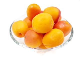 Apricot in glass bowl