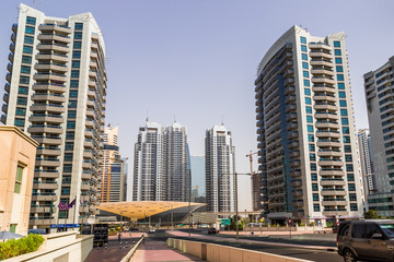 Naklejka premium Dubai Marina cityscape, UAE