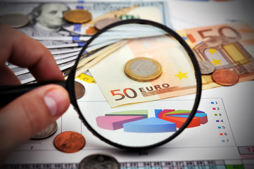 Fototapeta premium study of Euro coin