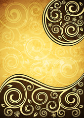 Abstract vintage floral vector illustration.