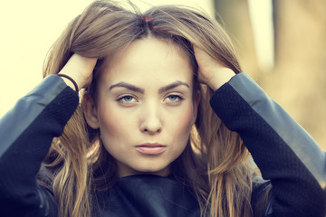 portrait of a girl in the park