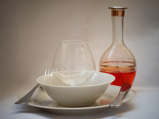 Utensils and alcohol