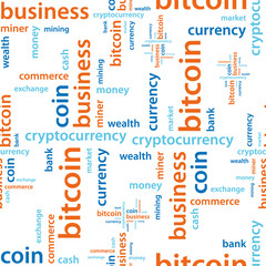 bitcoin text seamless pattern