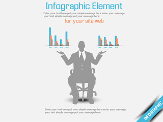 BUSINESSMAN MODERN INFOGRAPHIC ORANGE 2