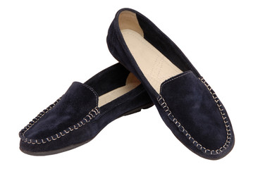 a pair of shammy moccasins