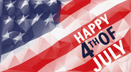 Happy 4th of july triangle background