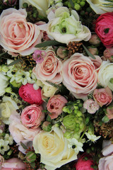Pink and white bridal arrangement