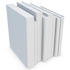 3d stack of blank books
