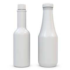 3d blank bottles