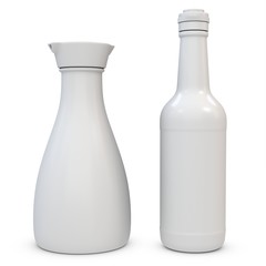 3d blank bottles