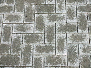 Feuchte Pflastersteine