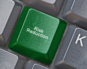 Keyboard with key for risk reduction