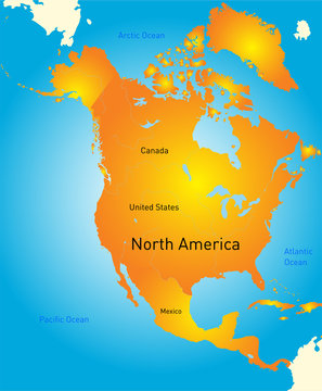 Map of north america